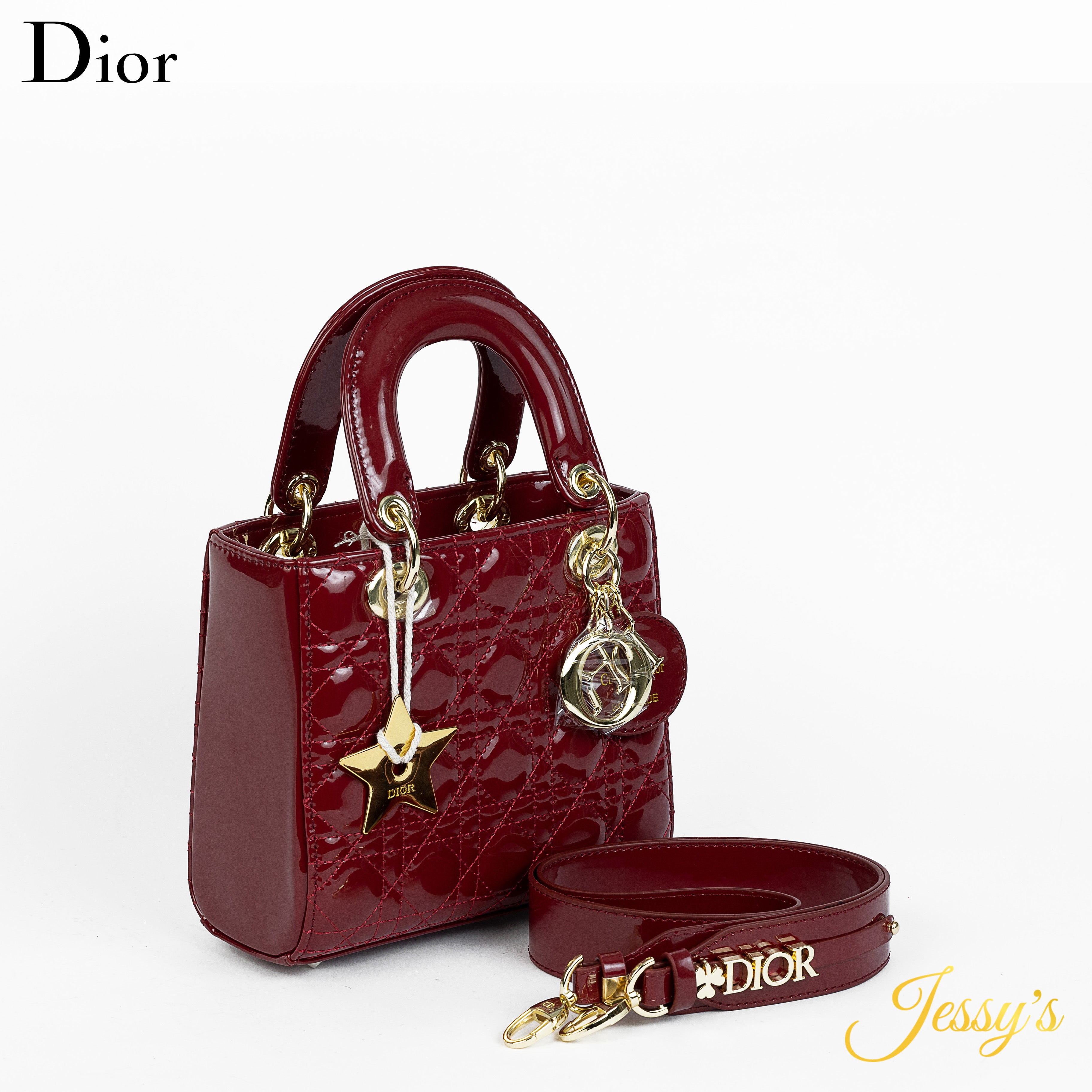Lady Dior Mini – أحمر
