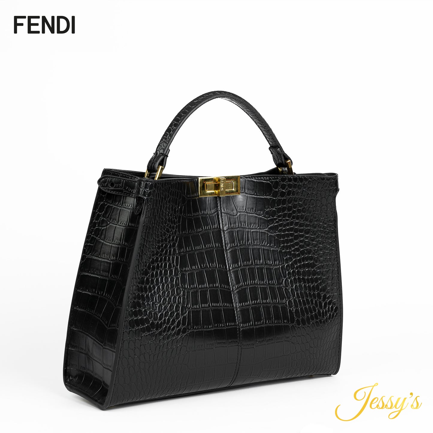 Fendi Croco Large Black