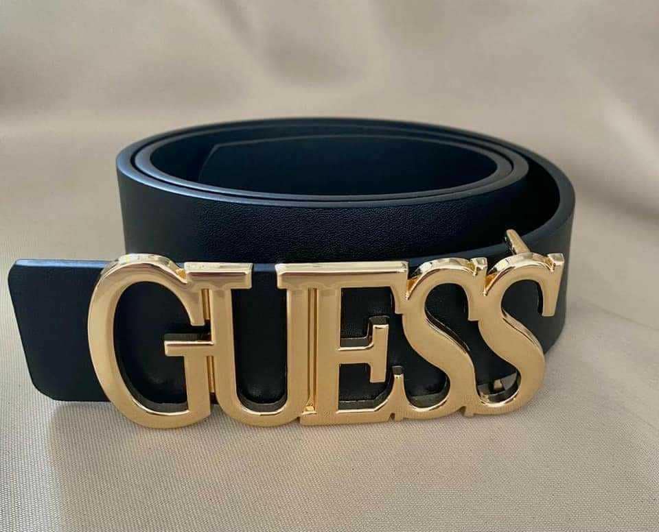 Guess Black Logo Belt