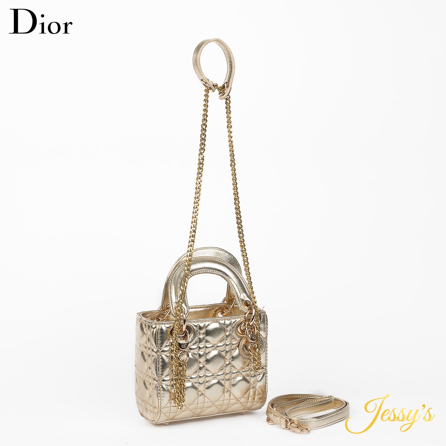 Lady Dior Mini – Gold