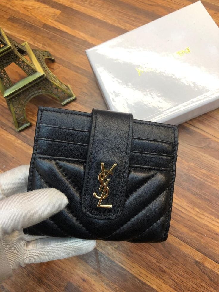 YSL Saint Laurent card leather wallet