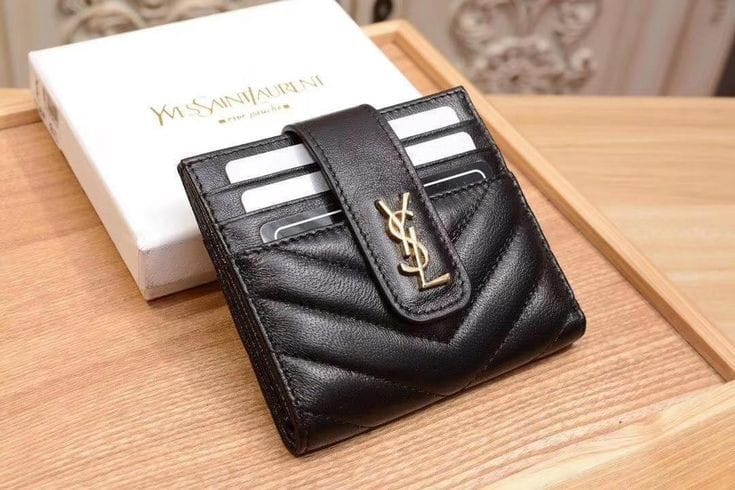 YSL Saint Laurent card leather wallet