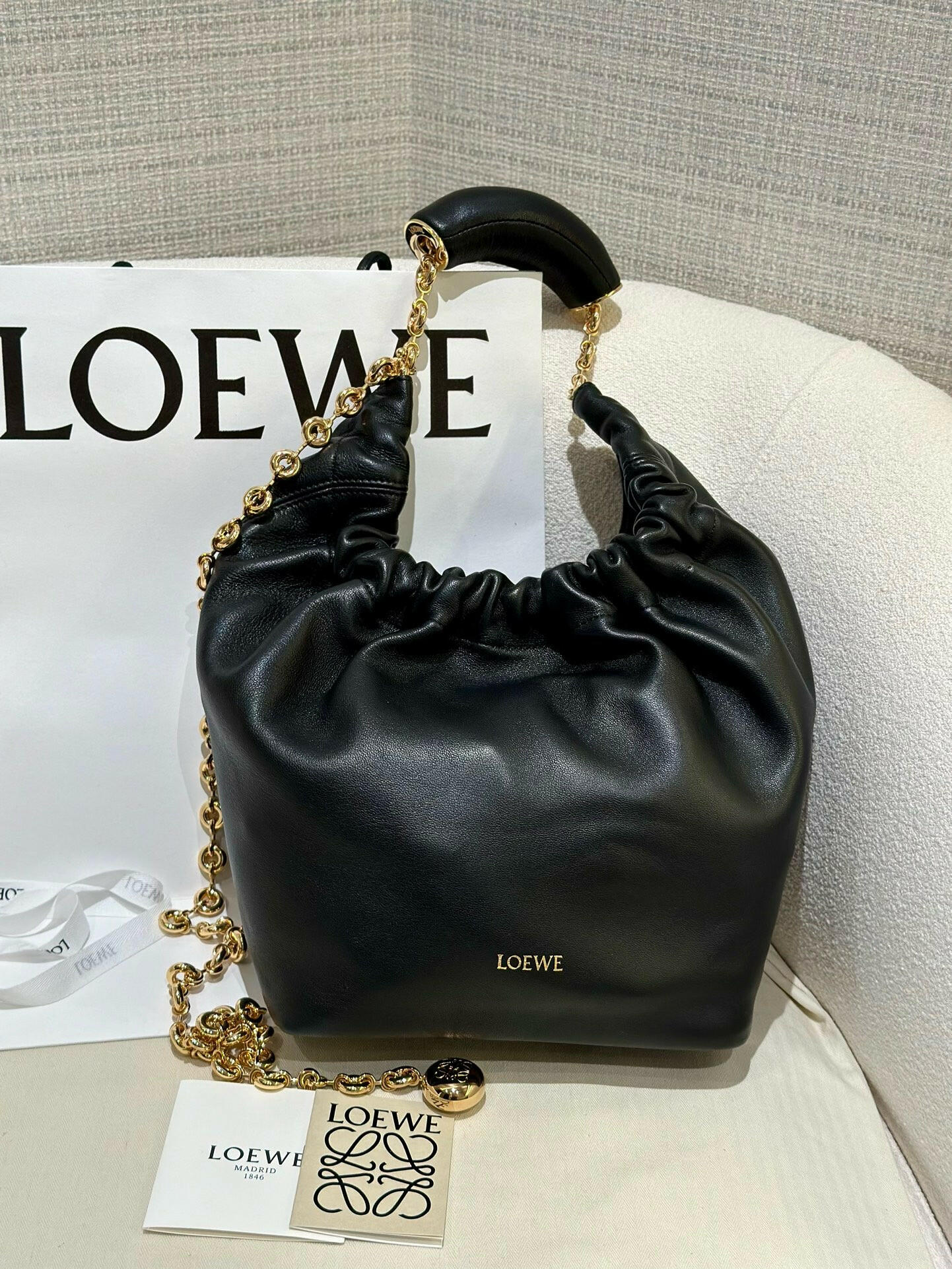 Loewe Gathered Leather Bag