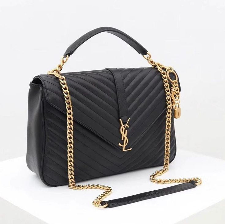 YSL BLACK QUILTED