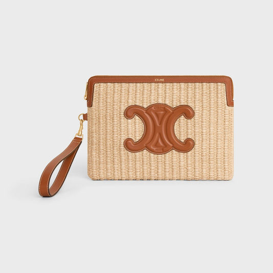Celine Raffia Clutch
