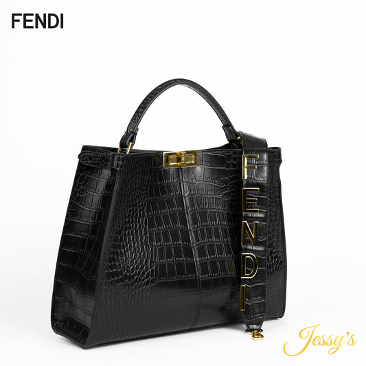 Fendi Croco Large Black