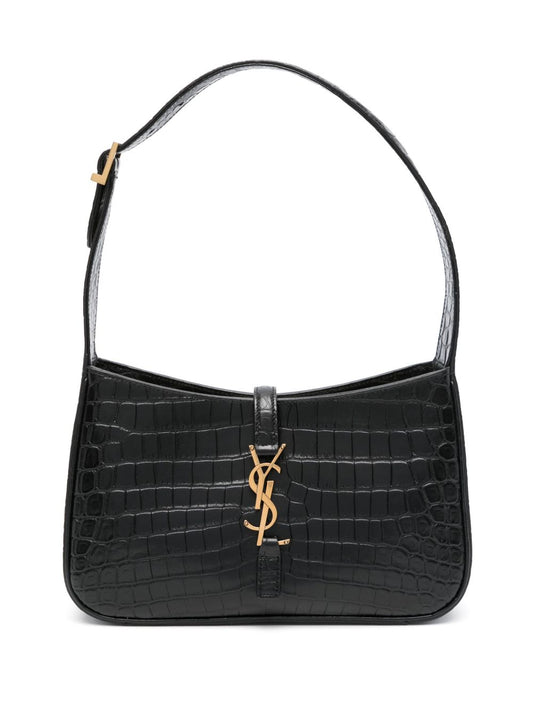 YSL Le 5 à 7 Croc-Embossed