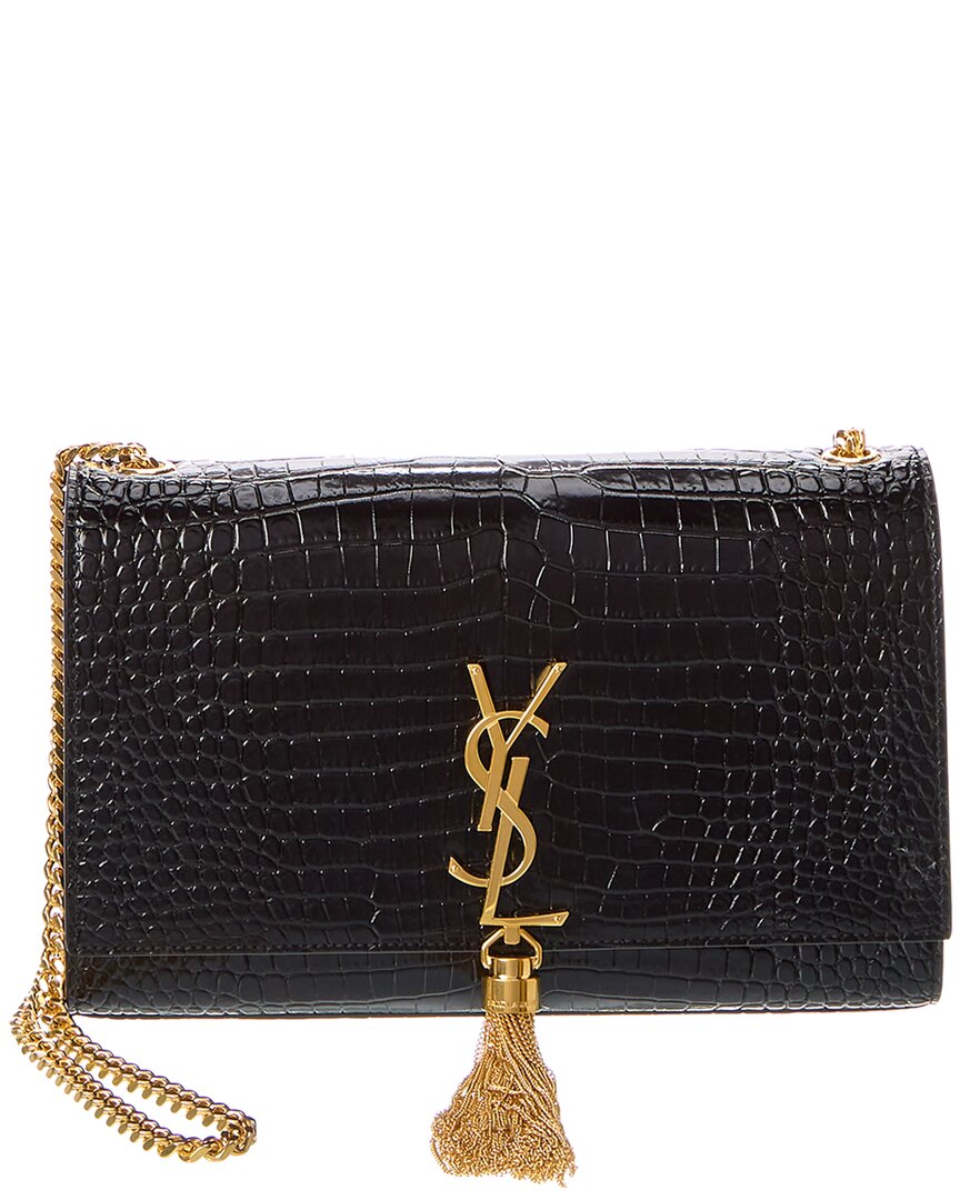 YSL Kate Croc-Embossed