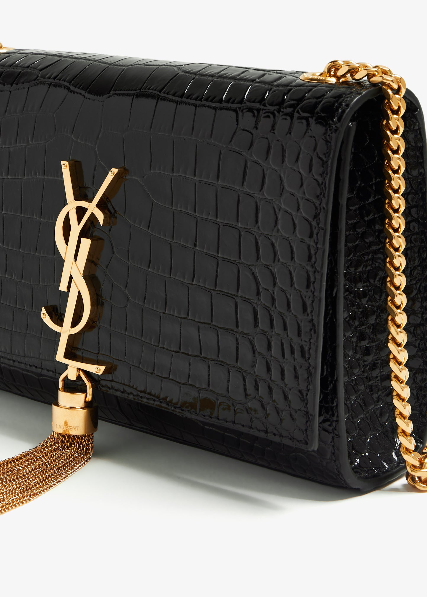 YSL Kate Croc-Embossed