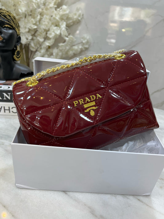 Prada Red Patent Quilted
