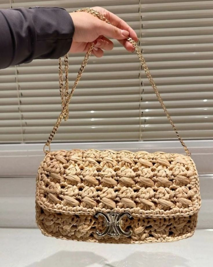 Celine Raffia Crossbody